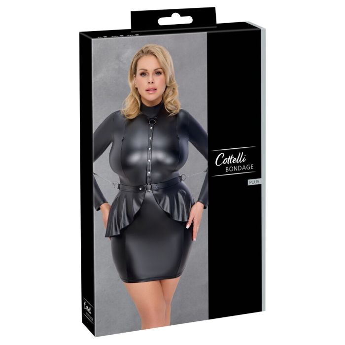 Cottelli Bondage Matte Mini Jurk - Zwart-cottelli-bondage-matte-mini-jurk-zwart-9.jpg