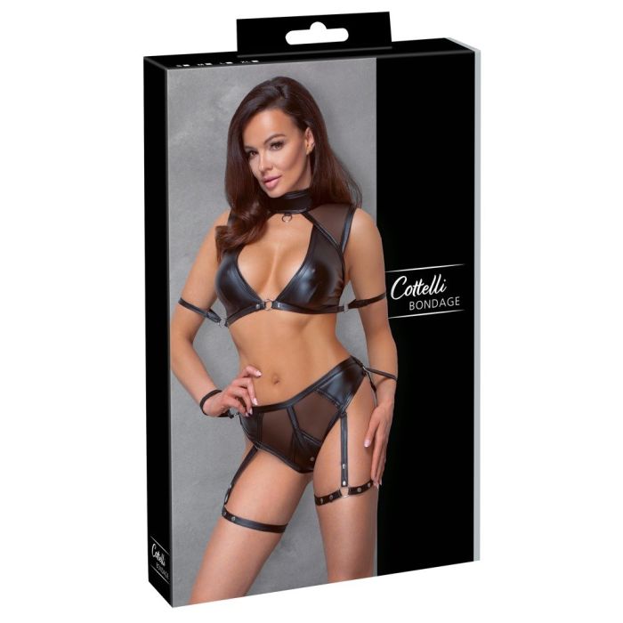Cottelli Bondage Lingerie Set Mesh - Zwart-cottelli-collection-bondage-lingerie-set-mesh-zwart-6.jpg