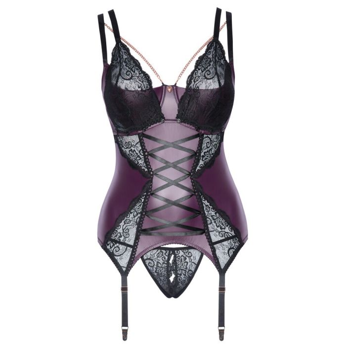 Cottelli Collection Jarretel Body Kant - Paars-cottelli-collection-jarretel-body-kant-zwart-8.jpg