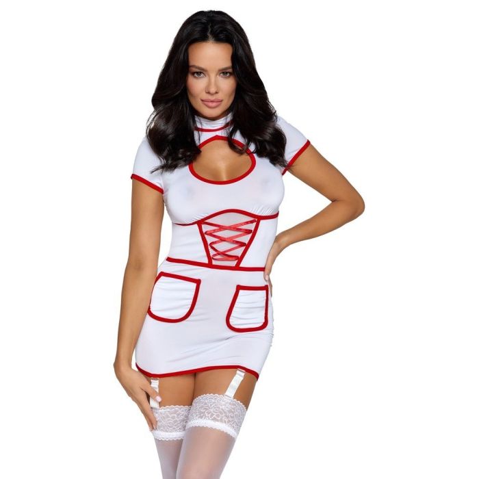 Cottelli Verpleegster Jurk - Rood/Wit-cottelli-verpleegster-jurk-rood-wit-3.jpg