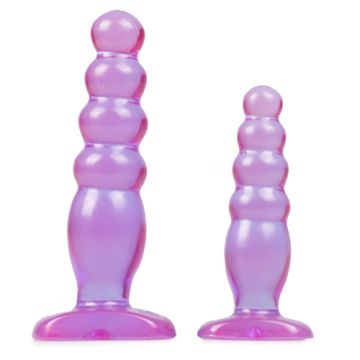 Doc Johnson - Crystal Jellies Anal Delight Trainer Kit - Paars