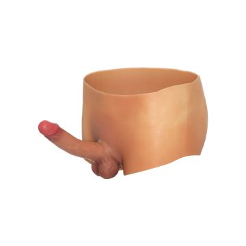 Hidden Desire Alter Ego Boxershort Met Penis 18cm - Huidskleur