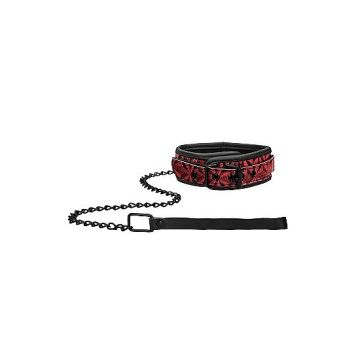 Luxe Halsband met Riem - Rood