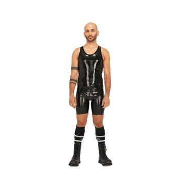 Rubber Muscle Shirt Black Mister B