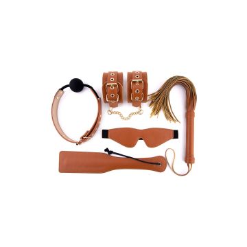 BDSM Set Blaze Elite Cognac Veganistisch Leer - Bruin