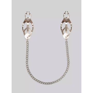 Metalen Clover tepelklemmen met ketting