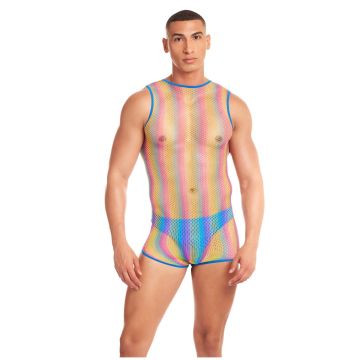 Pink Lipstick Pride Star Jumpsuit - Regenboog