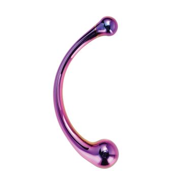 Glazen Dubbele Dildo - paars