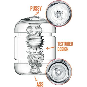 Dubbele Masturbator Clear Shot