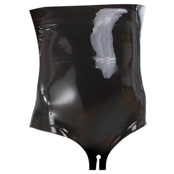 Latex Slip Met Open Kruis En Hoge Taille