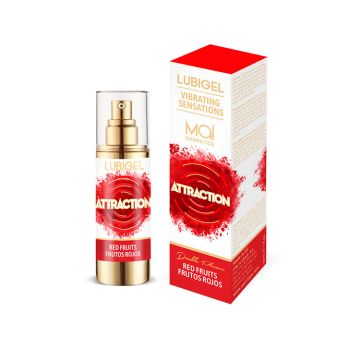 Intieme Gel met Tintelend Vibrator Effect - Rood Fruit