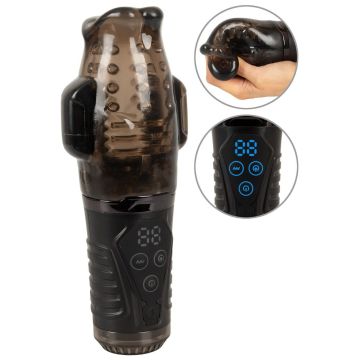 Zuigende Masturbator Met Dual Vibratie