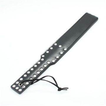 Spank Paddle met Studs - Zwart