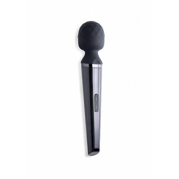 Siliconen Wand Vibrator Diamond Head - Zwart