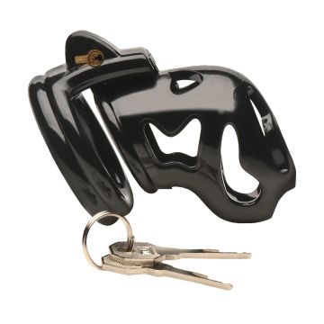 Master Series Double Ring Kuisheidskooi Hard Stop - Zwart