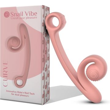 Snail Vibe Curve Vibrator - Peach