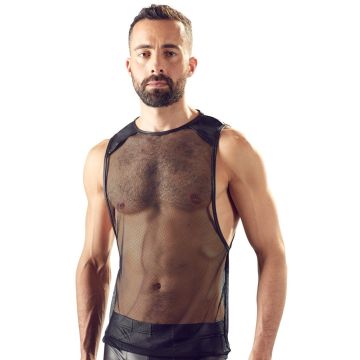 Heren Net Hemd - Zwart