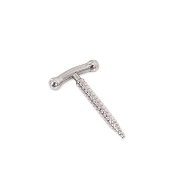Kiotos Stalen Penisplug Screw Drive - 6.5 cm
