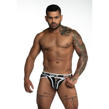 GIGO Brief Jock Zipper - Fetiche White