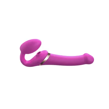 Strap-On Vibrator met Lik Stimulator Maat M - Roze-strap-on-vibrator-met-lik-stimulator-maat-m-roze.webp