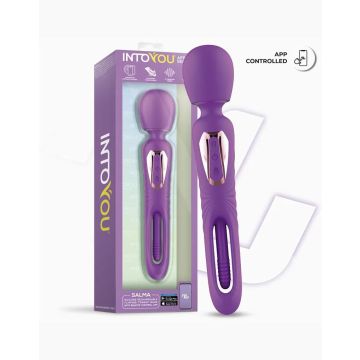Wand Vibrator met draaiende tong IY Salma - Paars