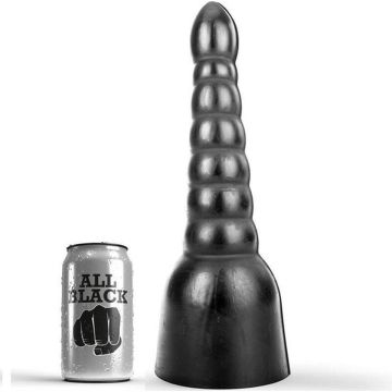 Grote Zwarte Dildo met Geribbelde Textuur-5420044200573-all-black-dildo-0.jpg