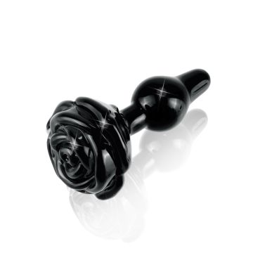 Zwarte Rosebud Buttplug Icicles No 77