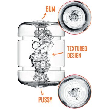 Masturbator Crystal Clear Vagina & Anus