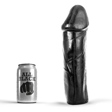 Zwarte realistische dildo met grote eikel