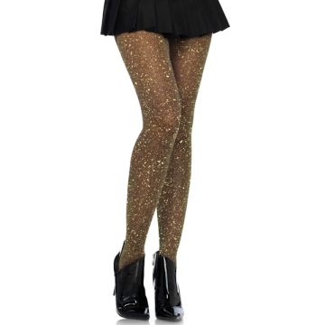 Schitterende Glitter Panty - Zwart / Goud