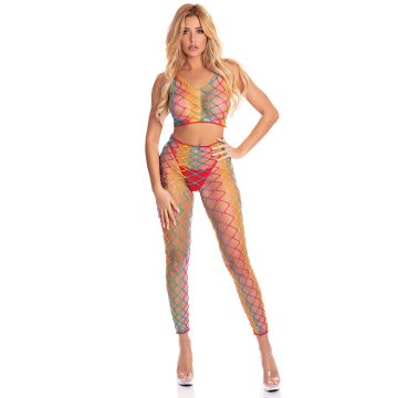 Rainbow Crop Top en Legging Set