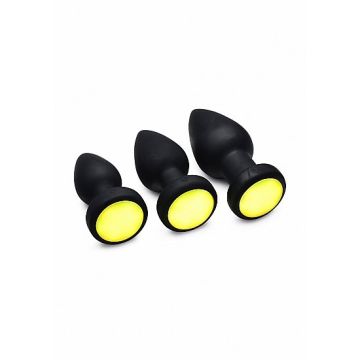 Vibrerende Buttplug met Led Verlichting - Zwart