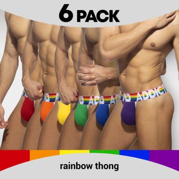 Addicted 6-pack Regenboog Strings
