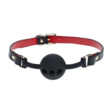 Silicone Ball Gag Milan Collection - Zwart/Rood-silicone-ball-gag-milan-collection-zwartrood-5.jpg