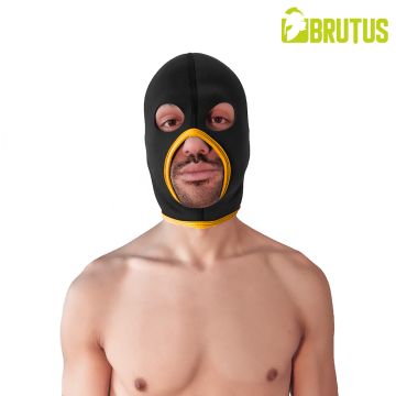 BRUTUS Neopreen Face Fucker Masker - Zwart/Geel
