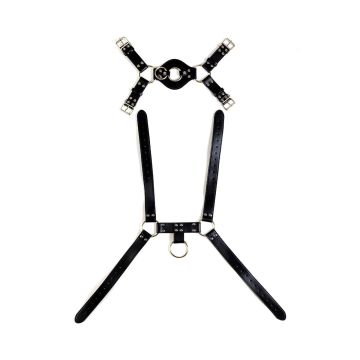 Body Harnas Man Bondage Model 4 - Zwart