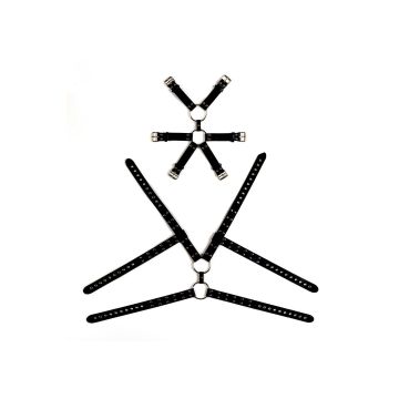 Body Harnas Man Bondage Model  6 - Zwart