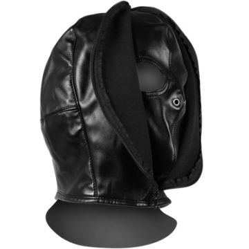 Bondagemasker met ritssluiting - Zwart