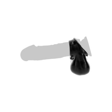 Cockring With Scrotum Holder Manpower Toyjoy - Zwart
