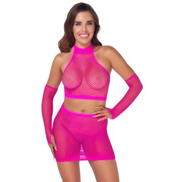 Cottelli Fantasy Super Sexy Visnet Setje - Roze