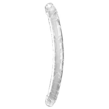 Dubbele Dildo Double Trouble King Cock - Transparant