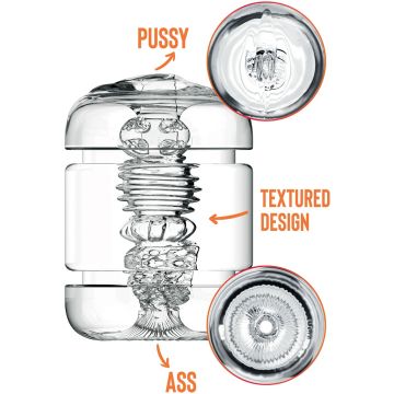 Dubbele Masturbator Clear Shot