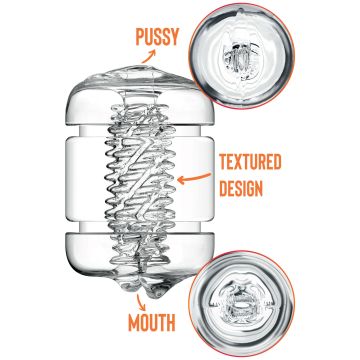 Dubbele Masturbator Crystal Clear Mond & Vagina