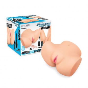 Masturbator Spread Eagle Vagina en Anus - Huidskleur