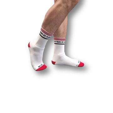Mister B Sport Sokken Fist Pig - Wit/Rood