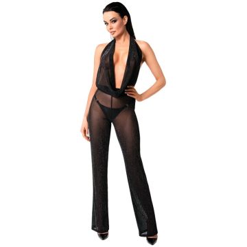 Noir Handmade Halter Jumpsuit - Zwart