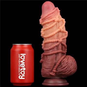 Realistische Dubbellaagse Silicone Dildo Met Touw