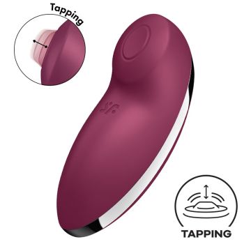 Satisfyer Tap & Climax 2 Vibrator - Rood