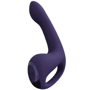 Vibrator Riko met vingerbeweging en pulsgolfstimulator - Paars