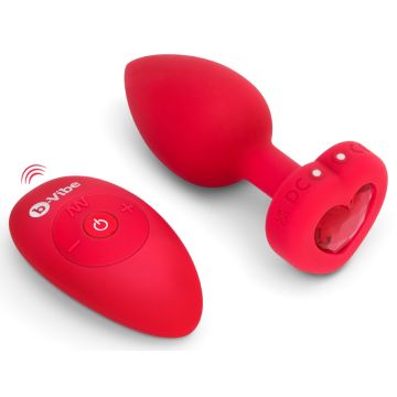 Vibrerende Buttplug Heart - Rood